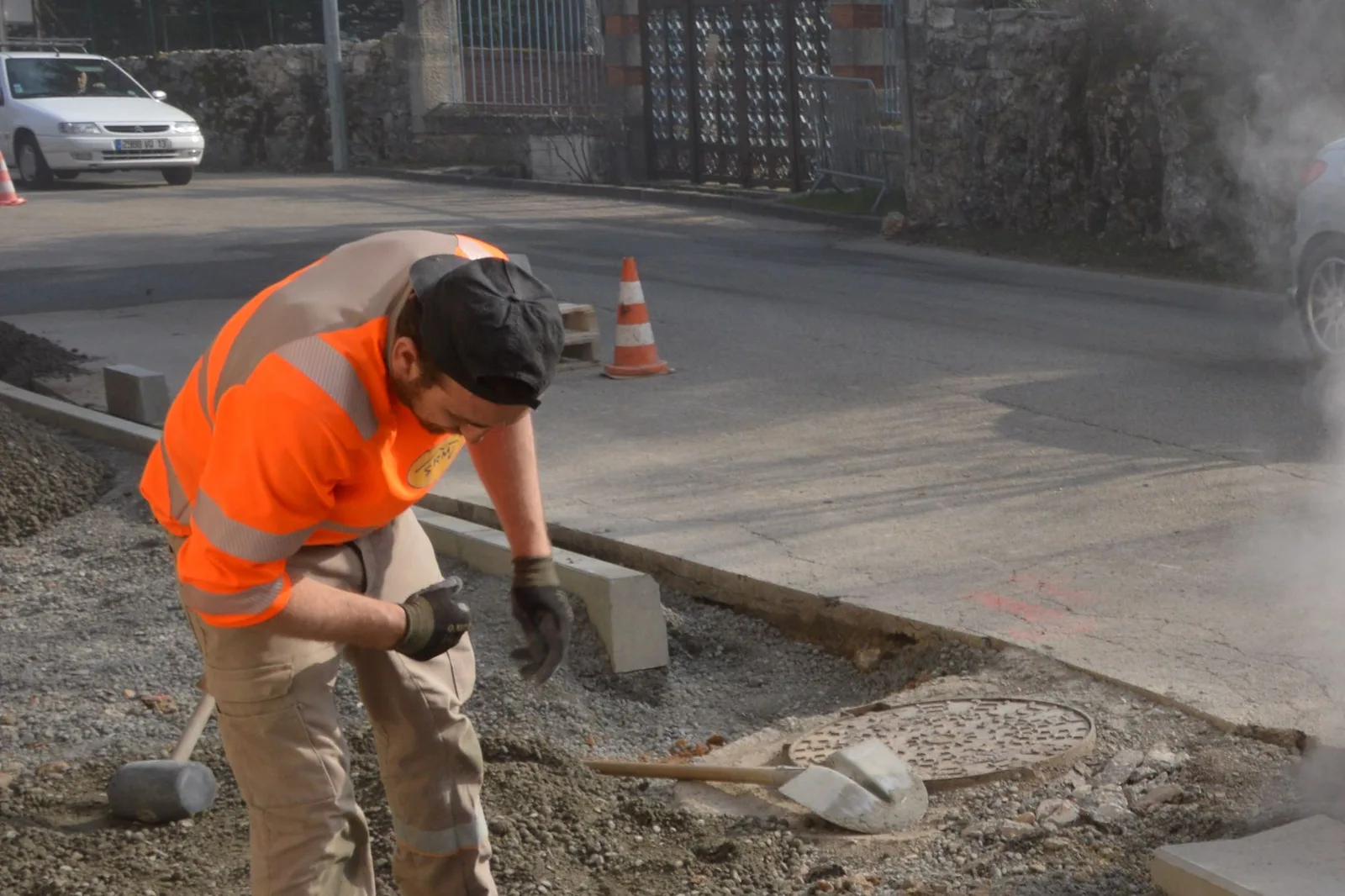 Arbete på väg 1.3 – Vägarbetare